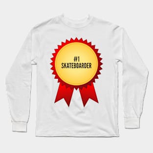 Number 1 Skateboarder Gold Medal Long Sleeve T-Shirt